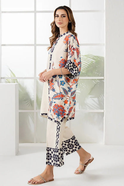 Ivory Bloom Printed Kurta Set