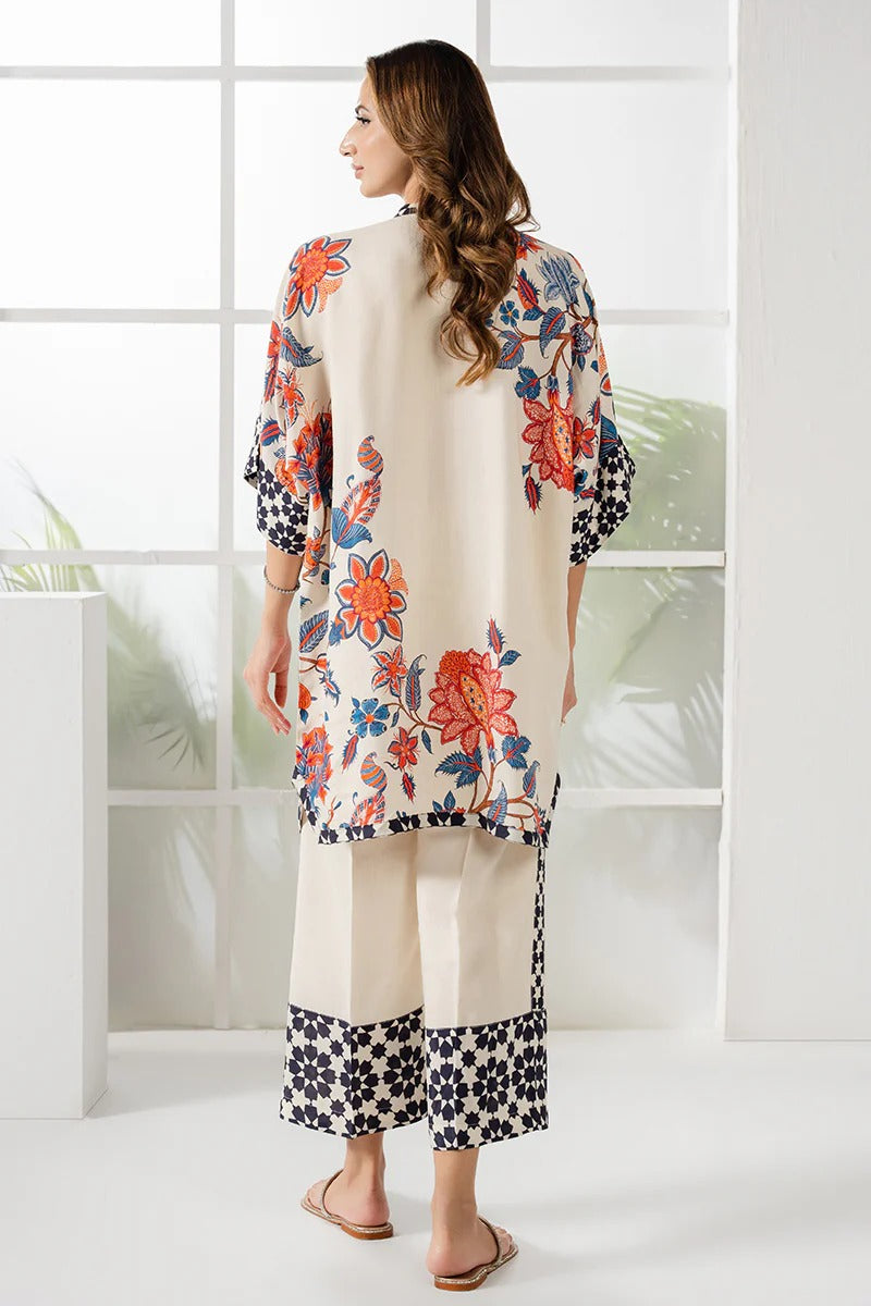 Ivory Bloom Printed Kurta Set
