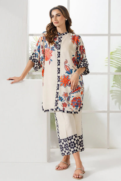 Ivory Bloom Printed Kurta Set