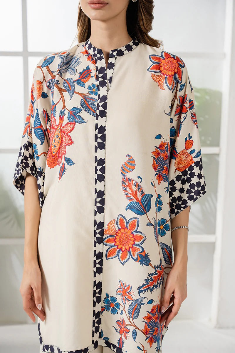 Ivory Bloom Printed Kurta Set