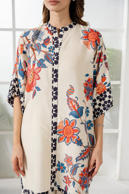 Ivory Bloom Printed Kurta Set