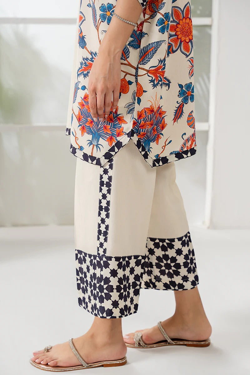 Ivory Bloom Printed Kurta Set