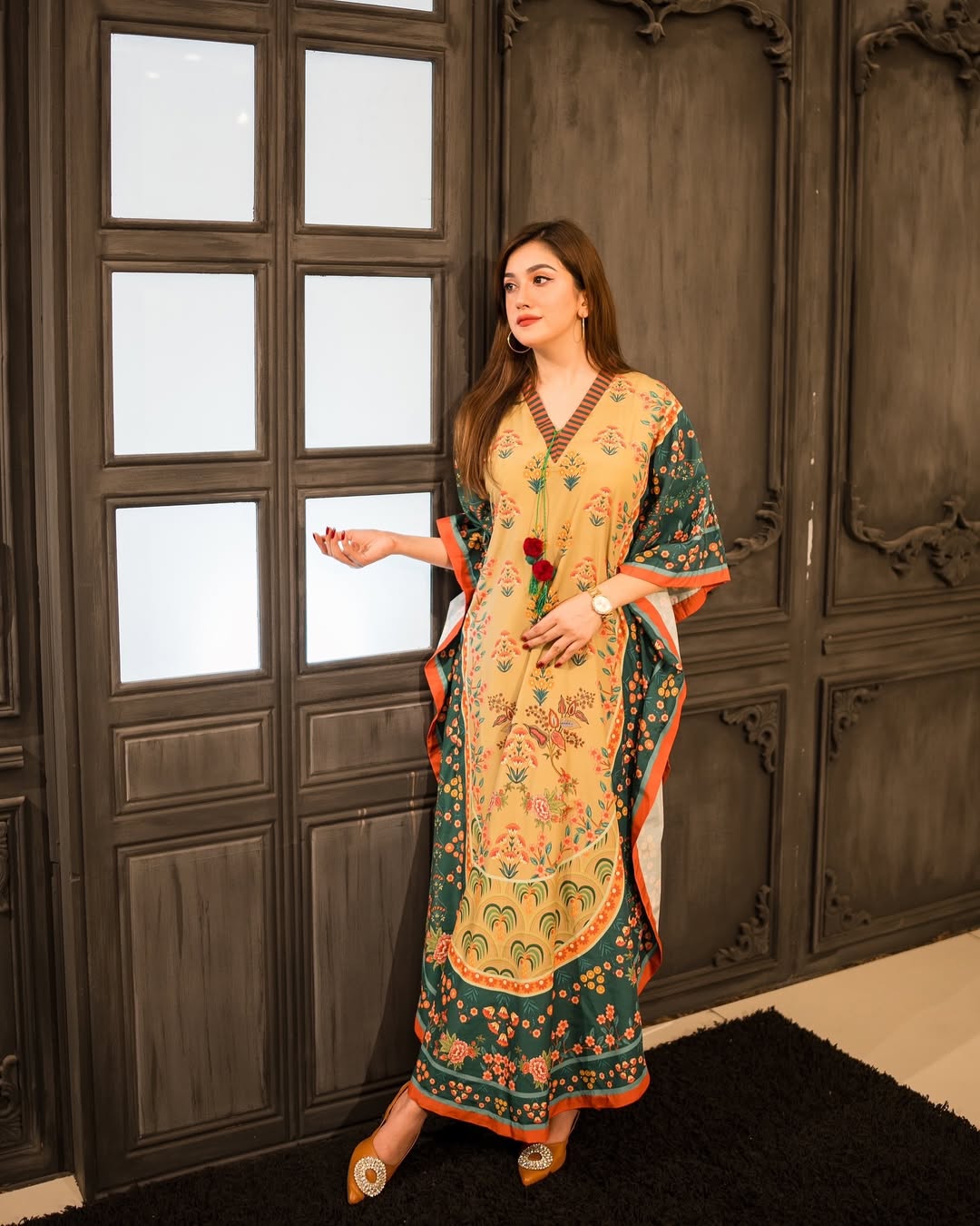 Aizee Floral Kaftan Dress