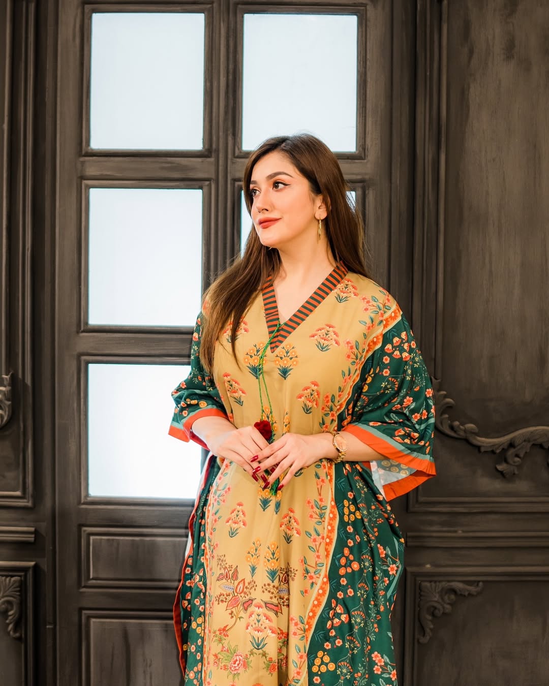 Aizee Floral Kaftan Dress