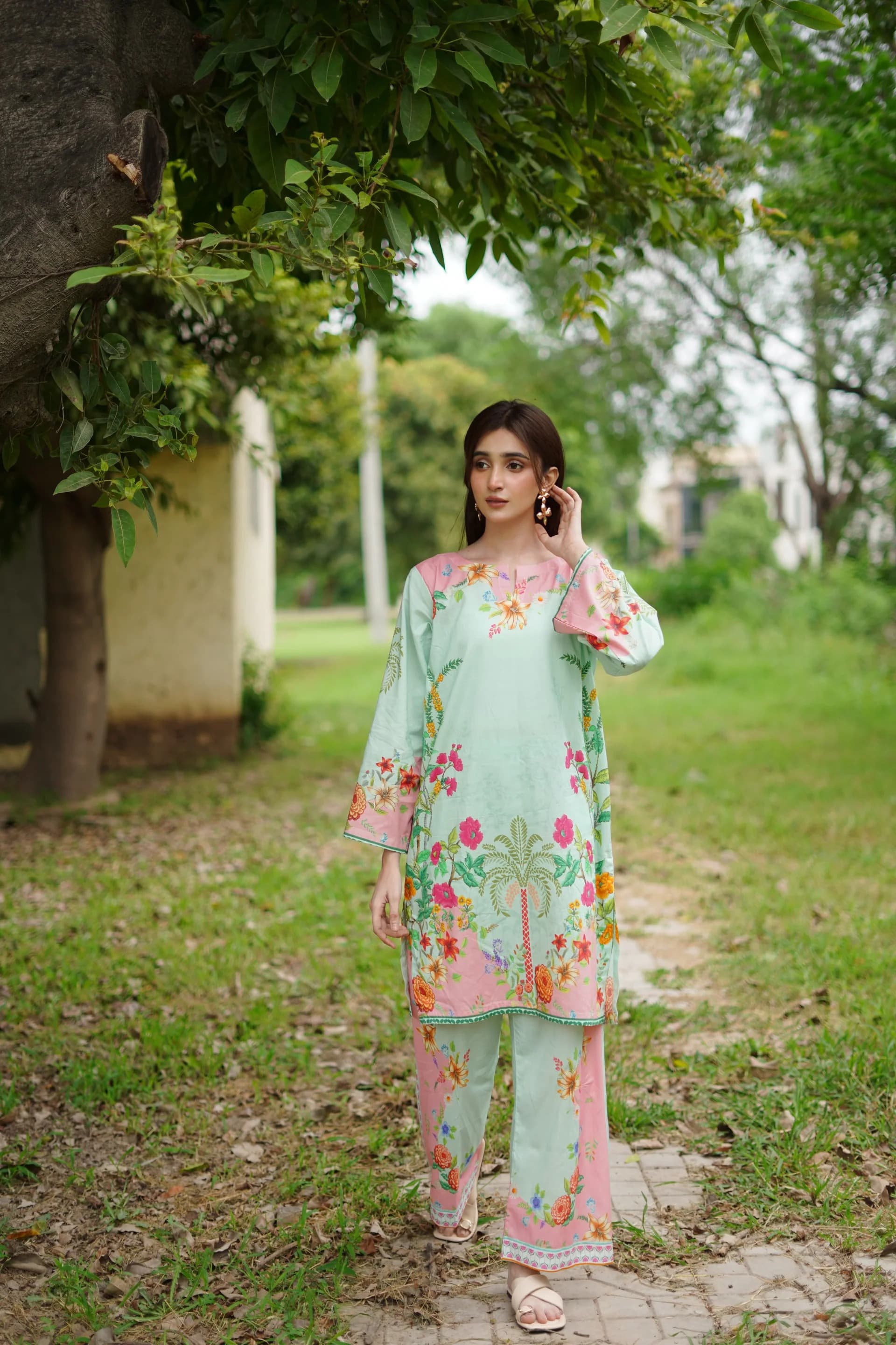 Mint Kurta Set with Dupatta