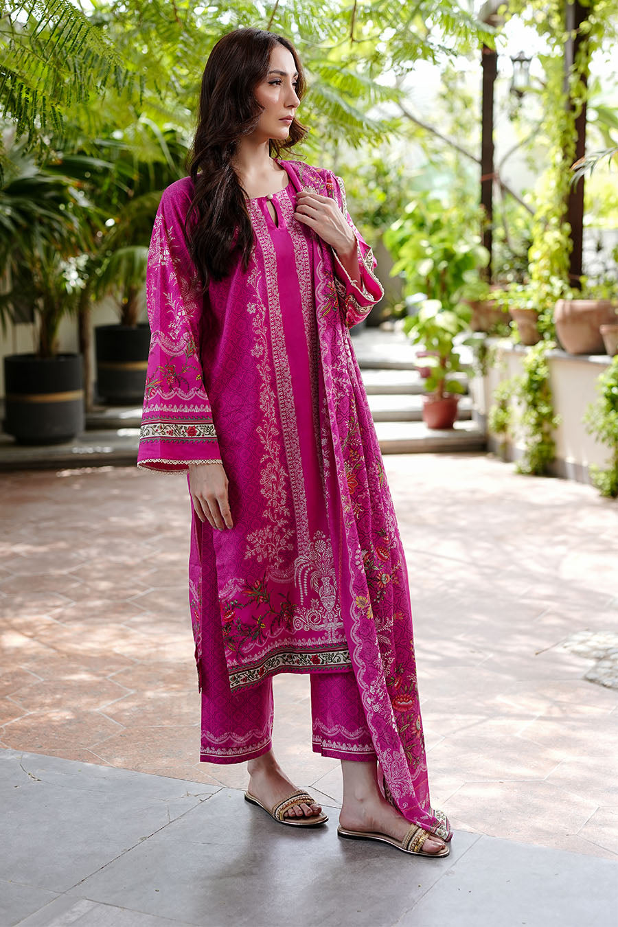 Butterfly Garden Kurta Set with Dupatta