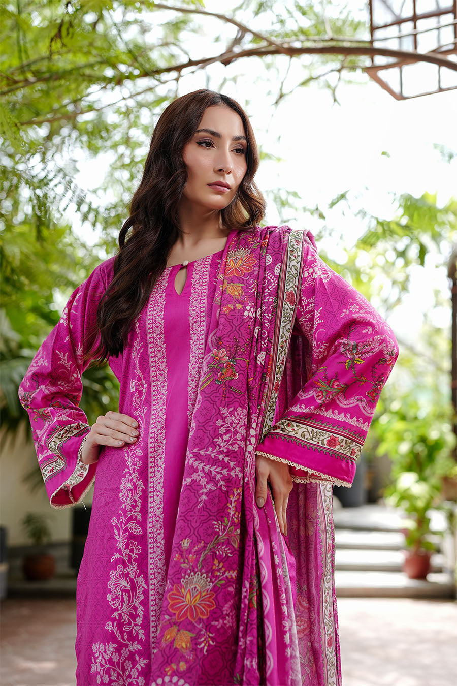 Butterfly Garden Kurta Set with Dupatta