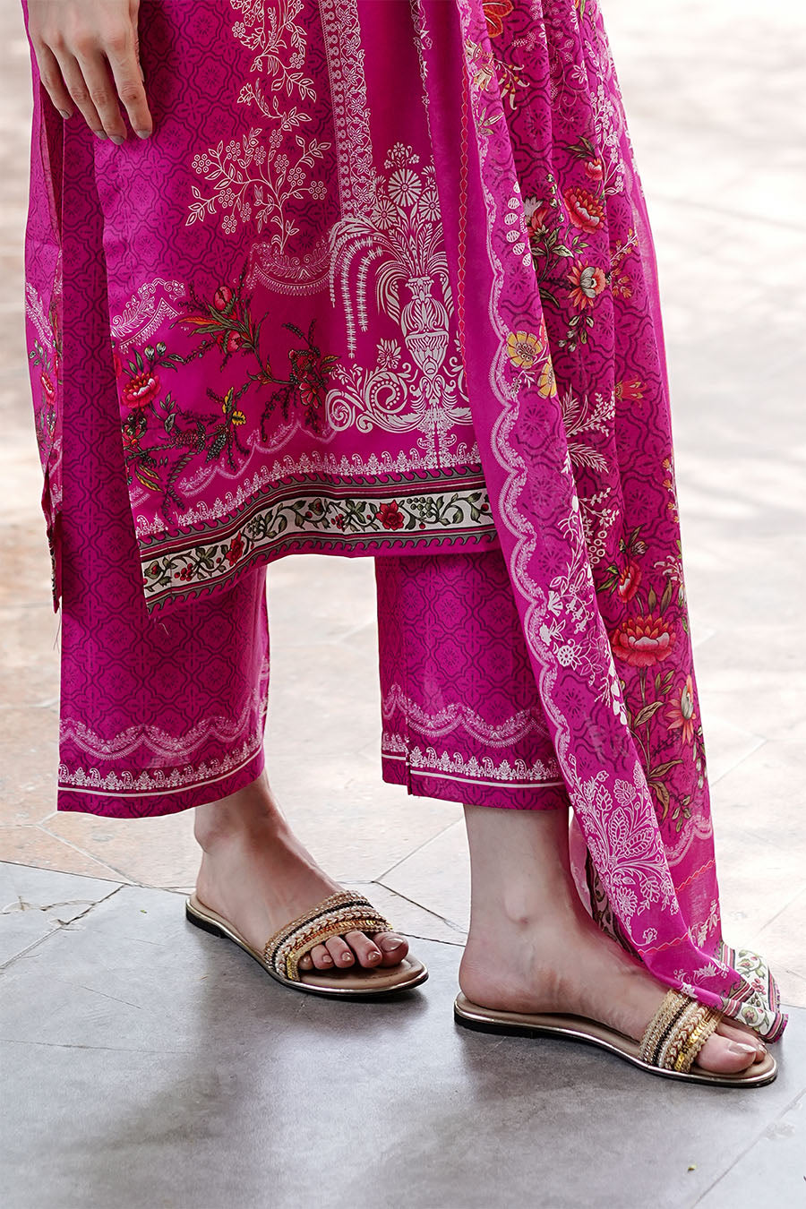 Butterfly Garden Kurta Set with Dupatta