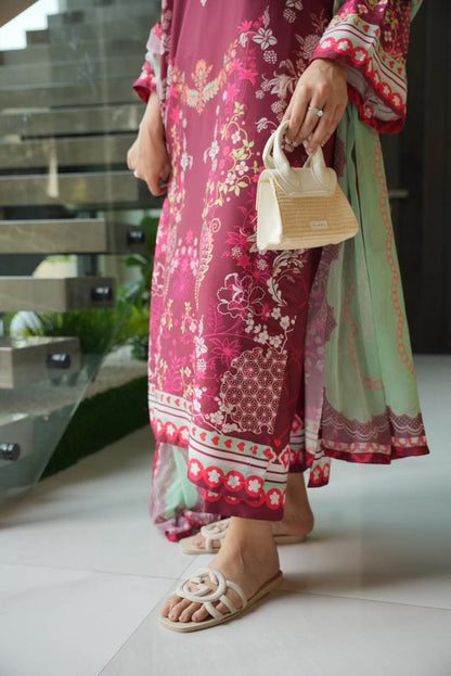 Rosewood Kurta Set With Dupatta