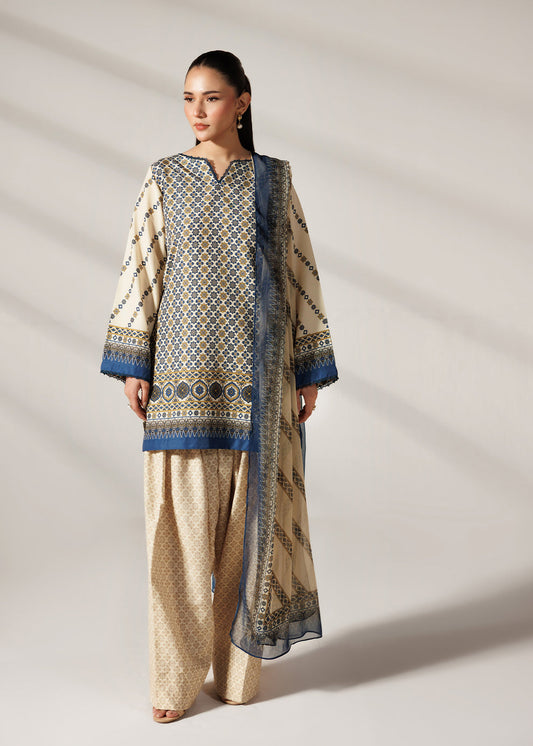 Ivory Lattice Farshi Salwar with Dupatta