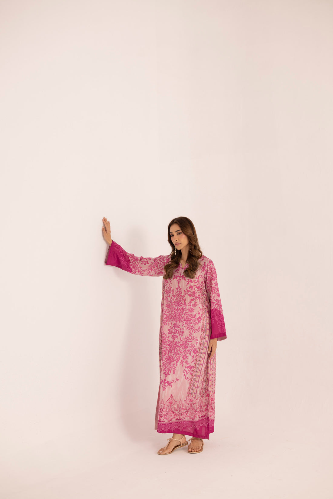 Trellis Muslin Kaftan Dress