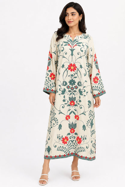 Ivory Kaftan Dress