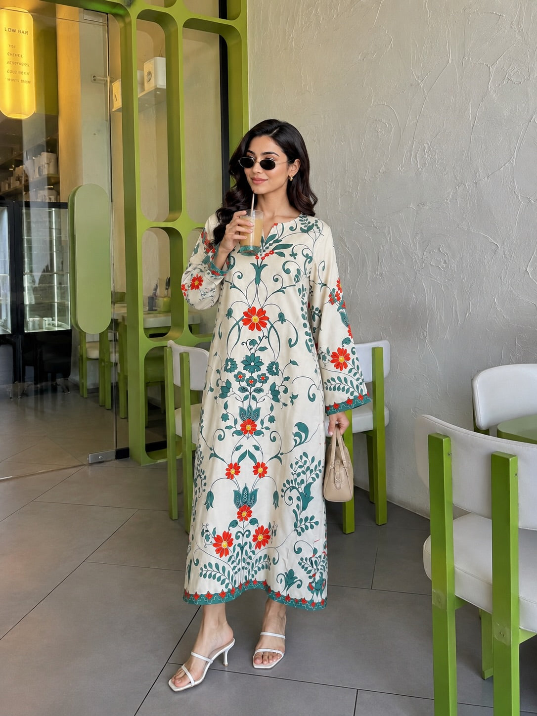 Ivory Kaftan Dress
