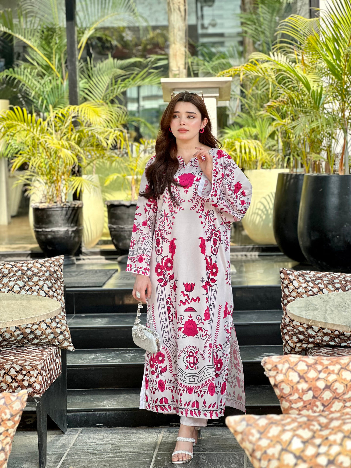 Red Tulip Kaftan Dress