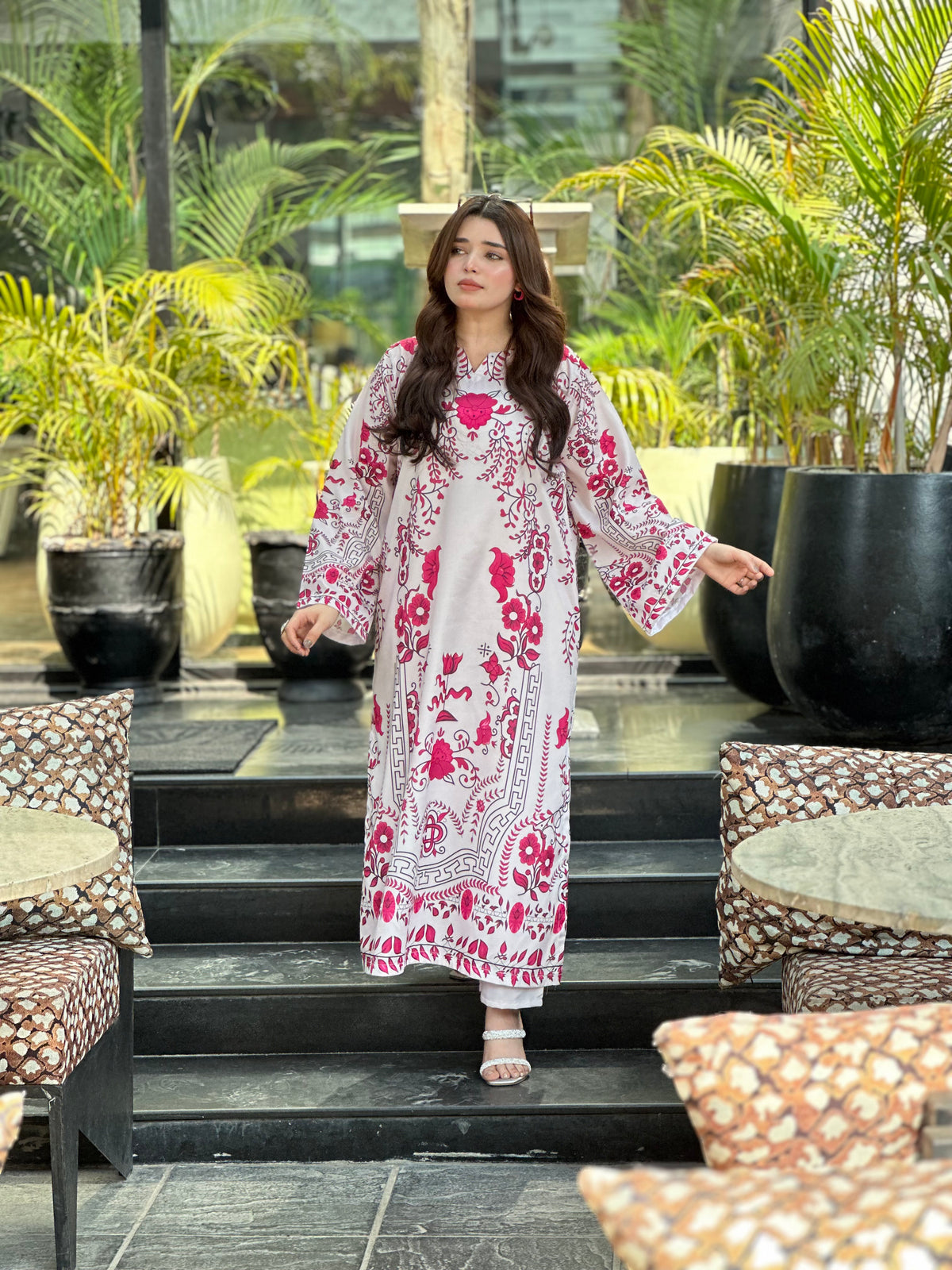 Red Tulip Kaftan Dress