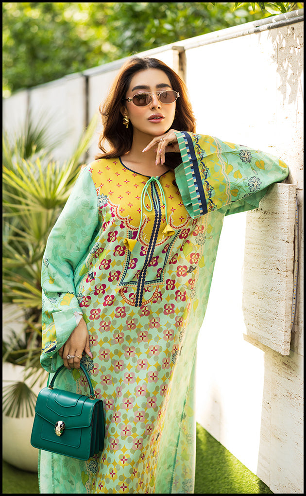 Lime Zaria Kurta Set