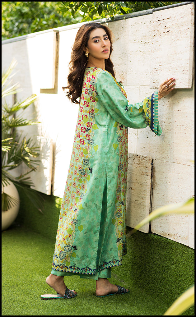Lime Zaria Kurta Set