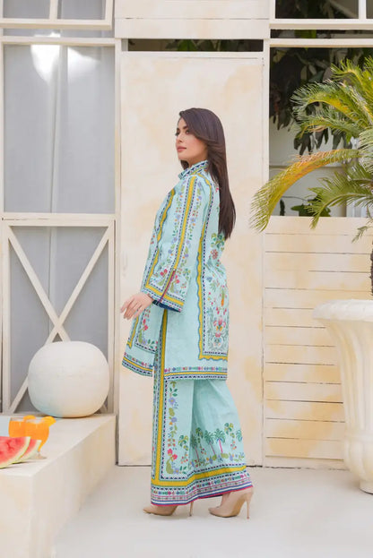 Aqua Palm Co-Ord Set
