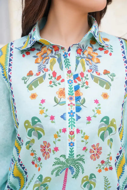 Aqua Palm Co-Ord Set
