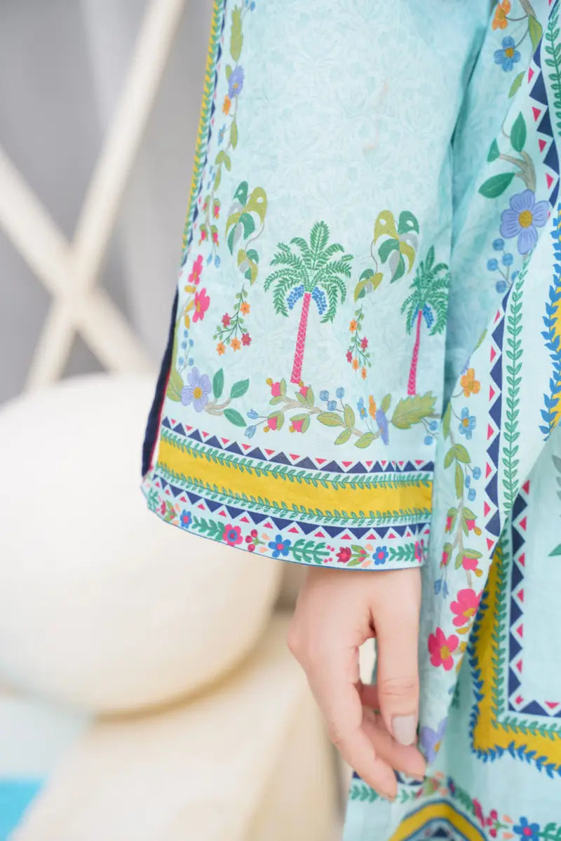 Aqua Palm Co-Ord Set