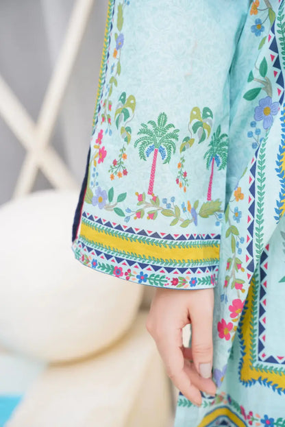 Aqua Palm Co-Ord Set