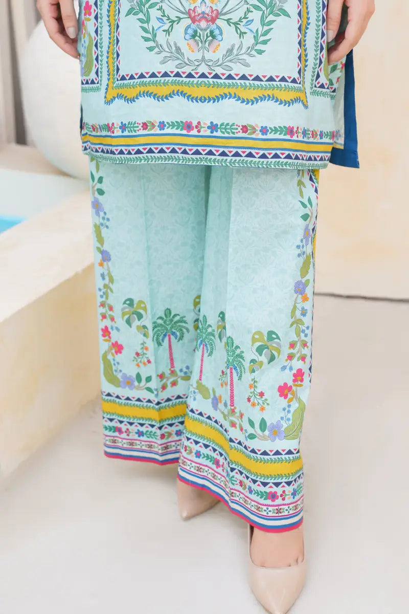 Aqua Palm Co-Ord Set