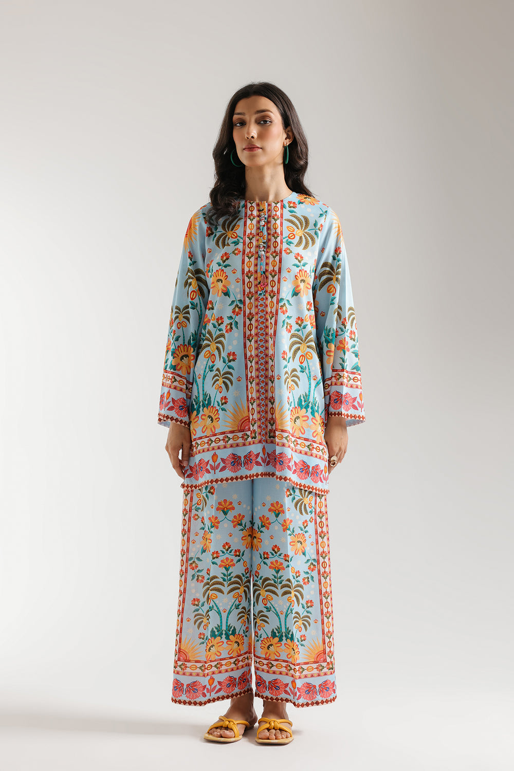 Azure Muslin Co-Ord Set