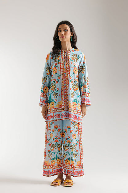 Azure Muslin Co-Ord Set