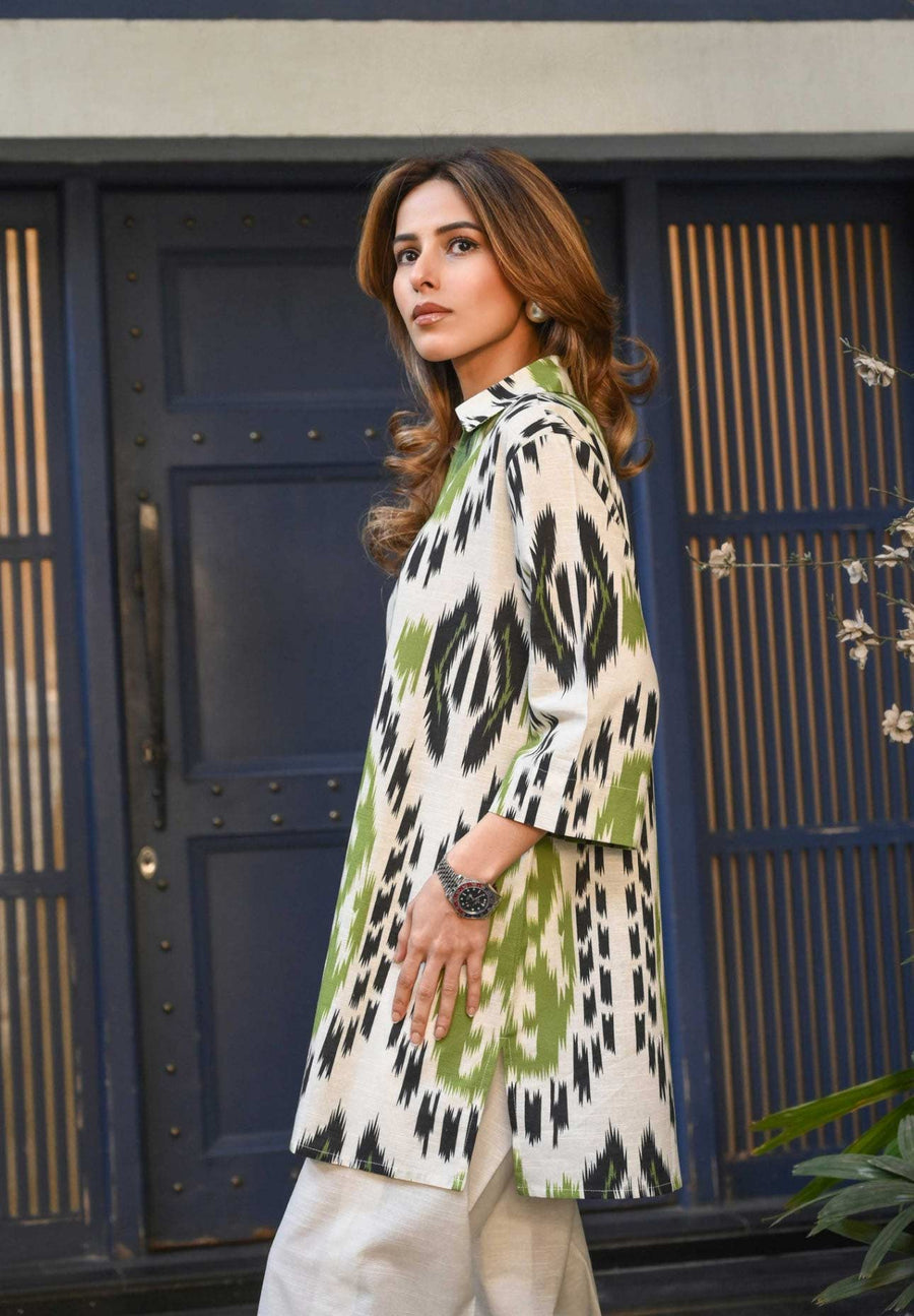 Olive Ikat Co-Ord Set