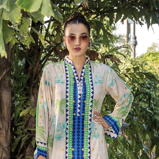 Tropical Azure Kurta Set