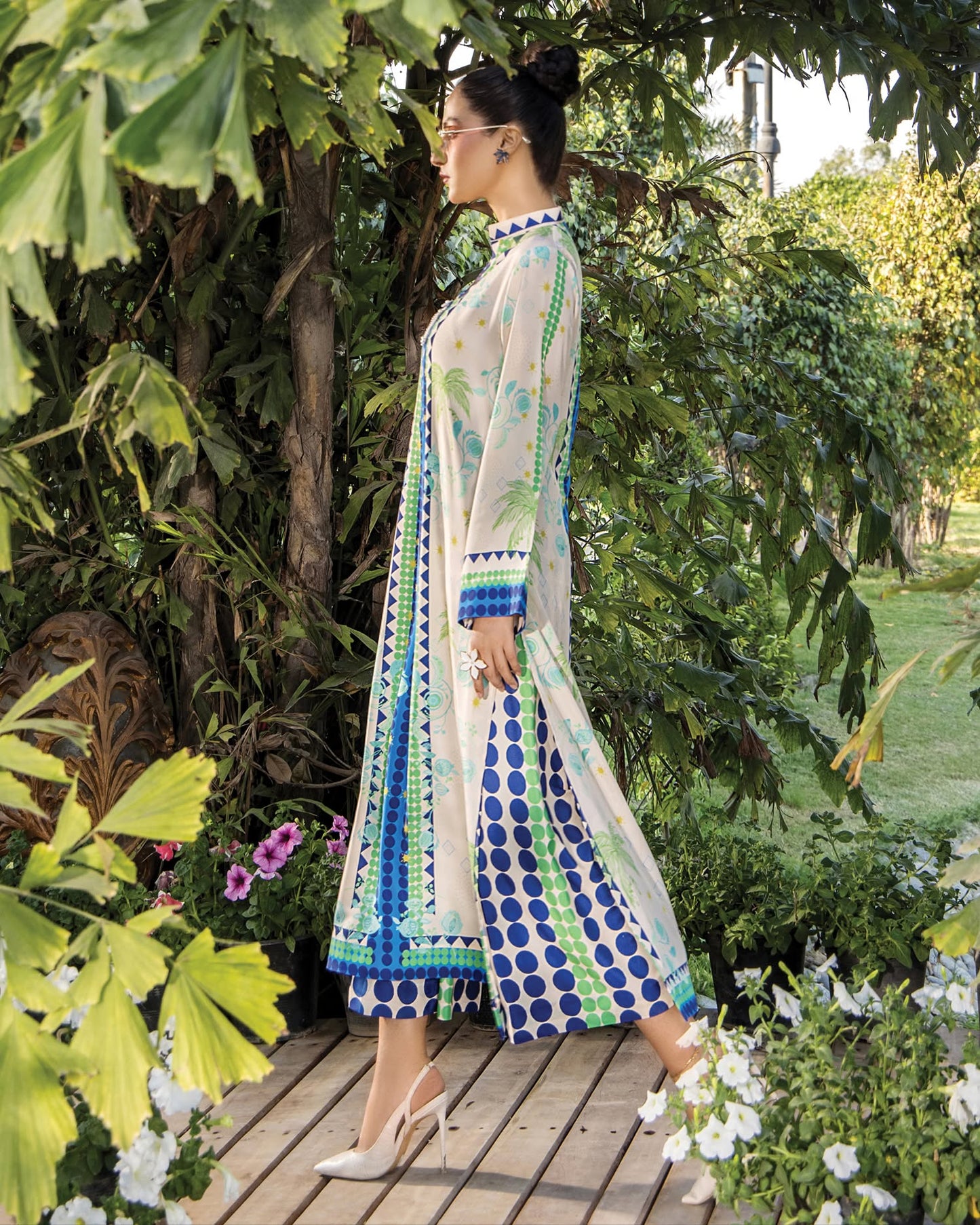 Tropical Azure Kurta Set