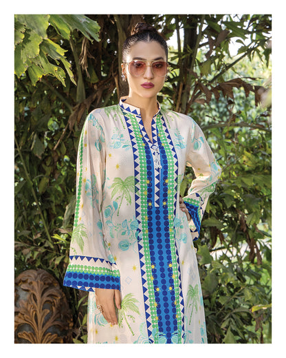 Tropical Azure Kurta Set