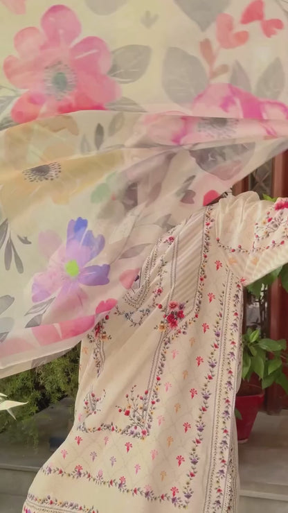 Pearl Garden Kurta Set with Dupatta