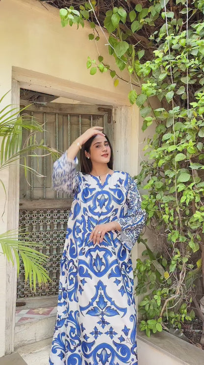 Porcelain Blue Kaftan