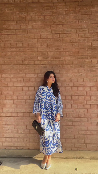 Porcelain Blue Kaftan