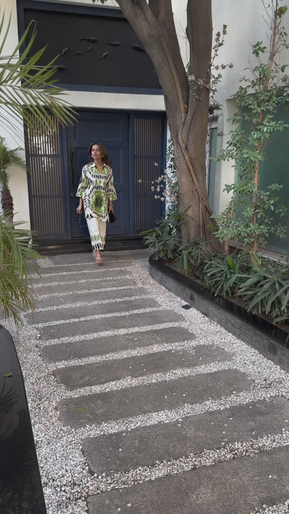 Olive Ikat Co-Ord Set