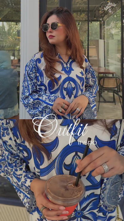 Porcelain Blue Kaftan
