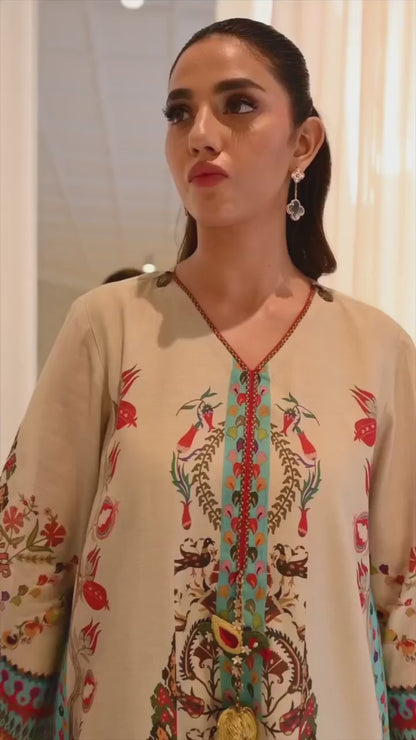 Verdant Sand Kurta Set With Dupatta