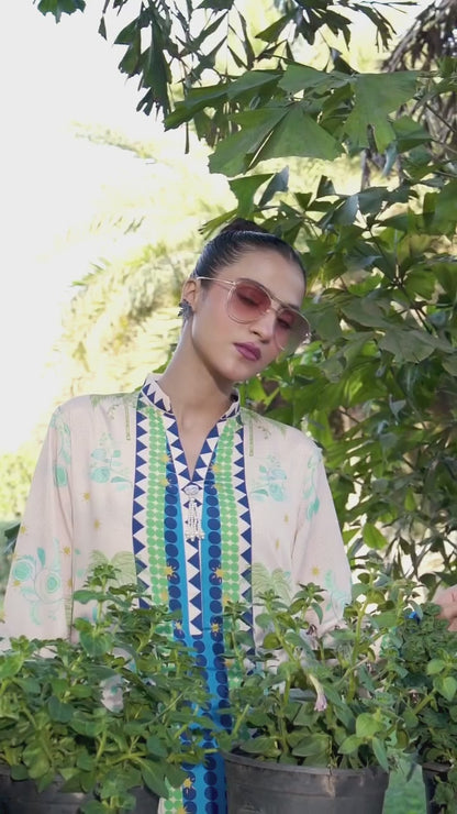 Tropical Azure Kurta Set
