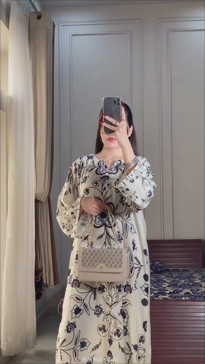 Indigo Fleur Kaftan